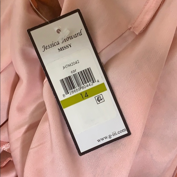 Peach, Tan and Cream Mid-length Dress Size 14 New - Picture 7 of 7